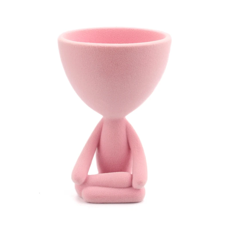 

Абстрактный розовый Настольный контейнер для украшений для медитации, Декор для дома из смолы, настольные украшения