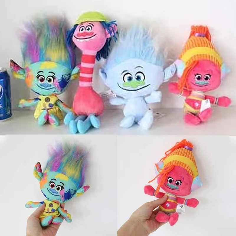 

Trolls Plush Toy Magic Hair Plushie Dolls Anime Poppy Branch Stuffed Elf Figure Pendant Kids Children Christmas Peluche Gifts