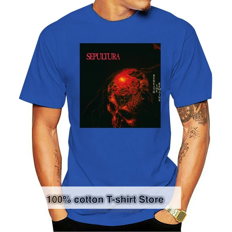 

Новинка, Мужская футболка Sepultura с изображением Надписи под надписями, модель S-2XL