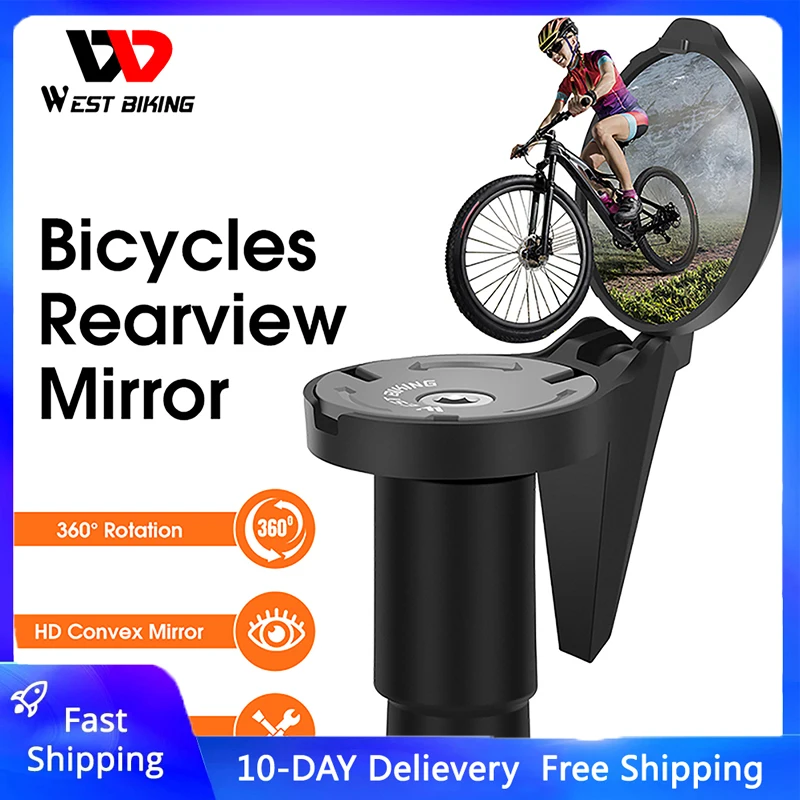 

Зеркало заднего вида для велосипеда, выпуклое регулируемое зеркало заднего вида для горного велосипеда, прозрачное зеркало на руль, портативные аксессуары для спорта на открытом воздухе