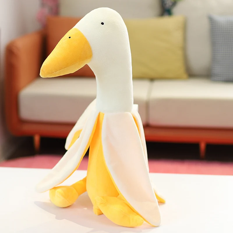 

Banana Duck Plush Toy Kawaii Fruit Stuffed Animal Hold Pillow Creative Children's Toy Soft Sleep Cushion Gift for Kids Girls