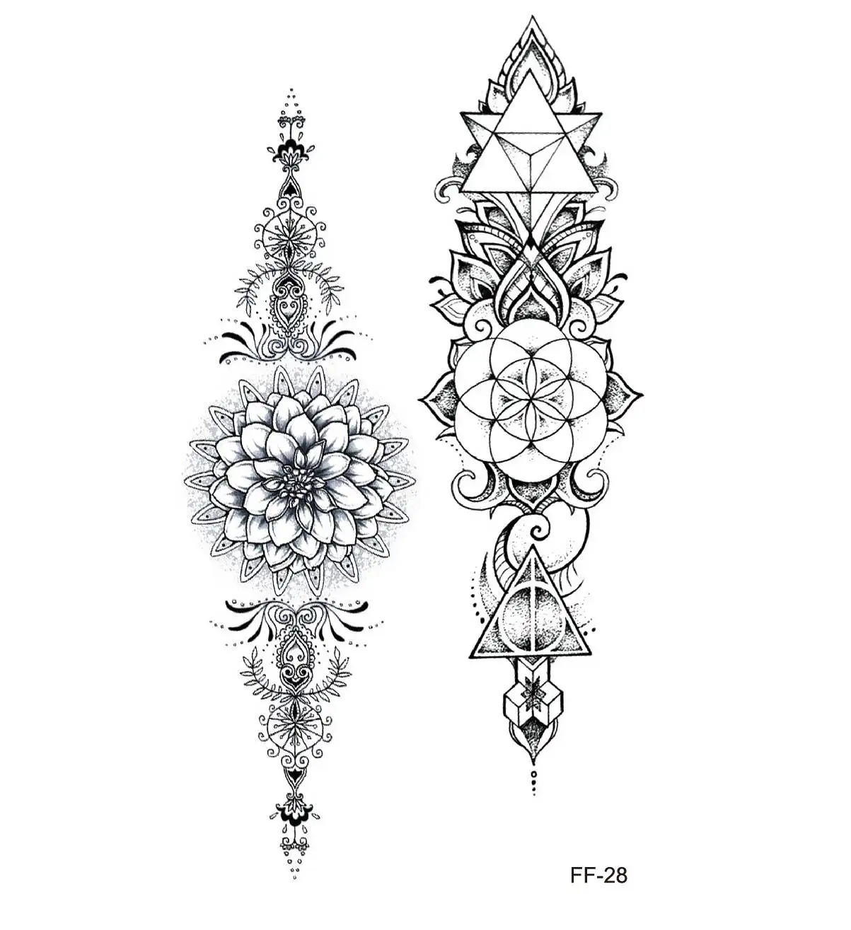 Водостойкие временные тату-наклейки 1 шт. панда ветер колокольчики грудь