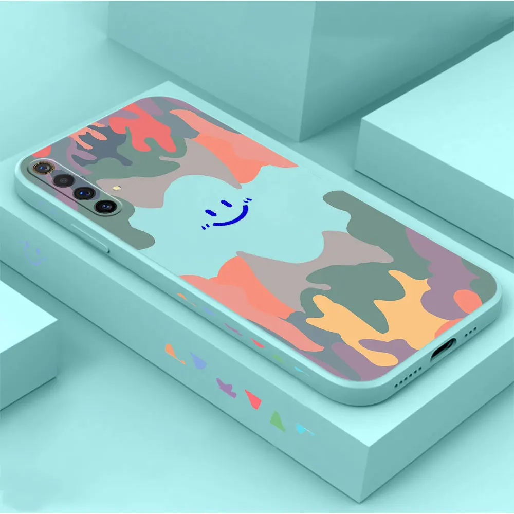 

Luxury Ice Cream Smile Face Case For OPPO FIND X6 X5 X3 X2 RENO 7Z 6 5F 5Z 4 4Z 2 2Z 7 5 6Z ACE 2 REALME X50 X7 PRO LITE Cover