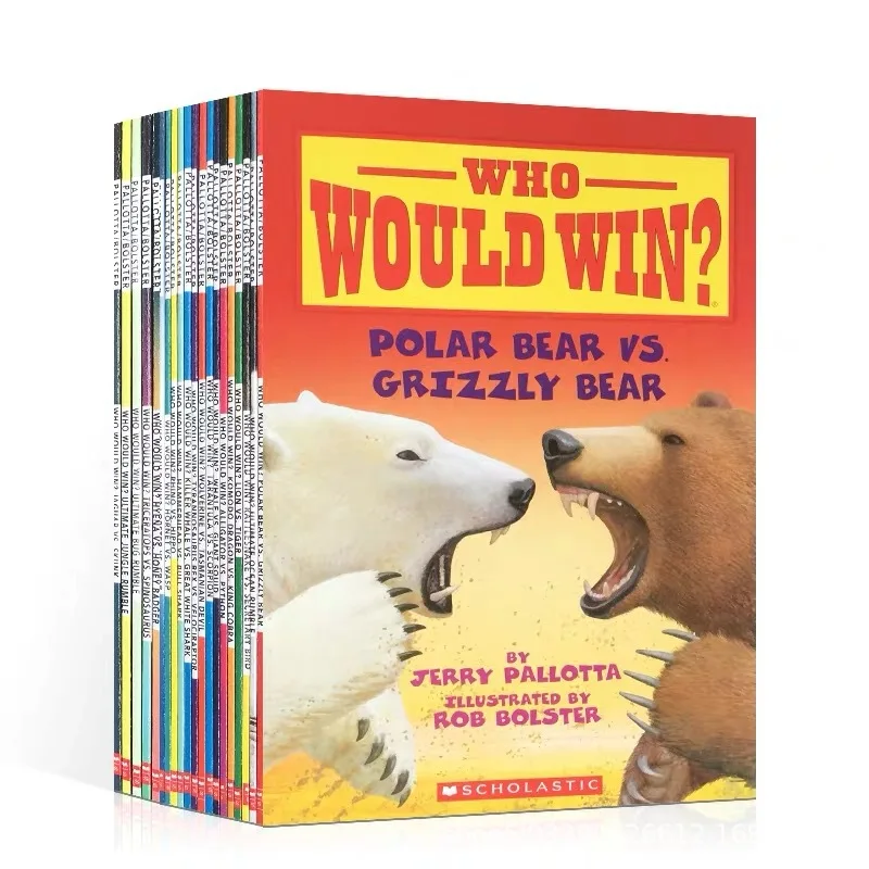 24 Books/set WHO WOULD WIN? Scholastic Kids English Picture Book Graded Reading Early Education Children Gift 5-12 Years Old