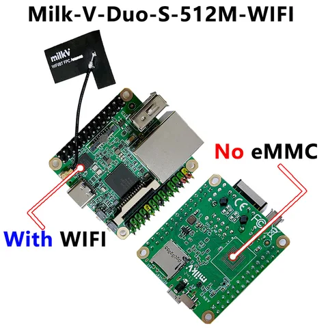 [Авторизованное агентство первого уровня] молоко-V Duo S 512 Мб SG2000 RISC V Linux плата верхняя версия-молоко-V-Duo опция WiFi / EMMC-8G / POE