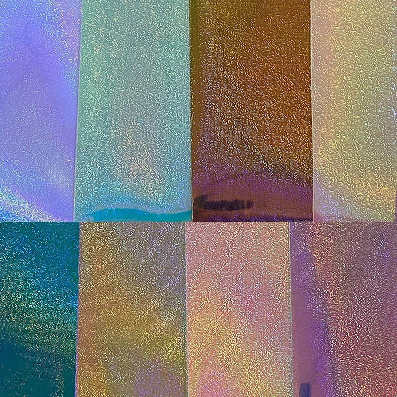 

46x135cm Shiny TPU Surface Metallic Mirror Laser Effect PU Faux Fabric Leather Sheet for Making Shoe Upper/Upholstery/Bag/Craft