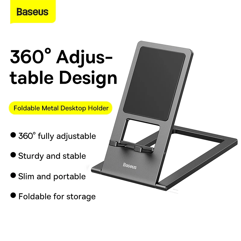 baseus foldable metal desktop holder for ipad pro 2021 2020 iphone tablet desktop stand notebook stand laptop support free global shipping