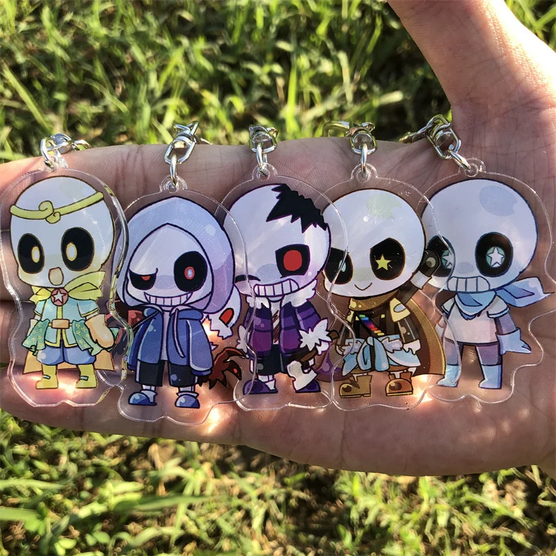 

Anime Undertale Cosplay Key Chains Acrylic Game Figure Frisk Sans Papyrus Keyrings Kawaii Bags Keychain Fans Toy Gift For Friend