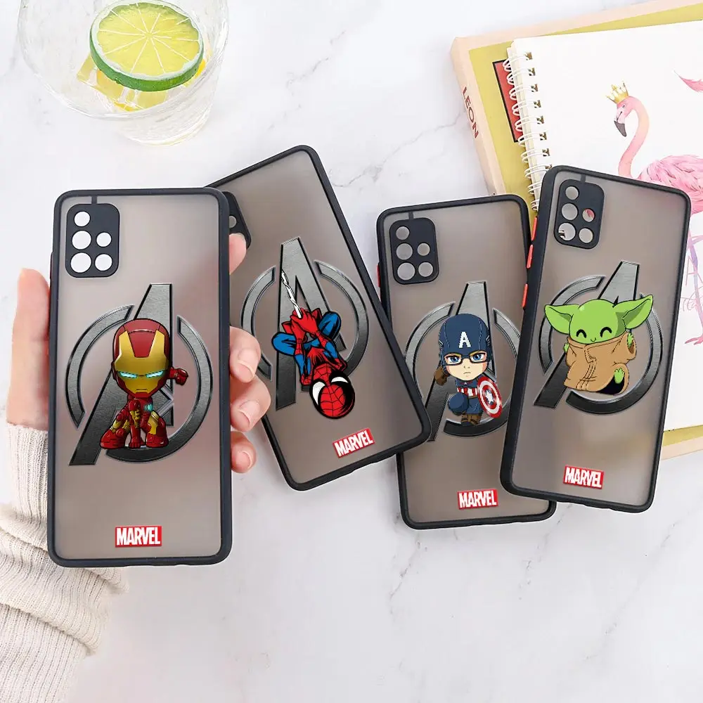 

Marvel Avengers Iron A Logo Ironman Funda For Galaxy A13 Cases Samsung A52 A53 5G A72 A73 A23 A33 21S A52s A32 A51 Matte Covers