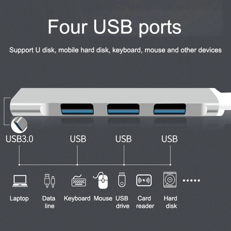Док-станция с разными портами и разъемом Type-C HDMI VGA USB |