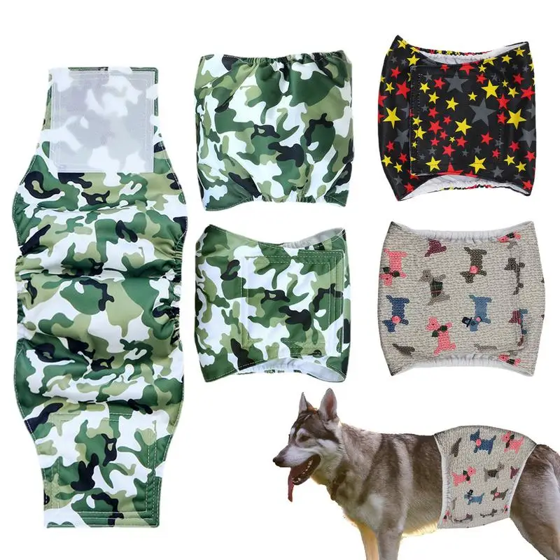 

Reusable Male Dog Diapers 3 Pieces Dog Wraps For Male Dogs Soft Comfortable Highly Absorbent Male Wraps For Dogs Doggies Puppies