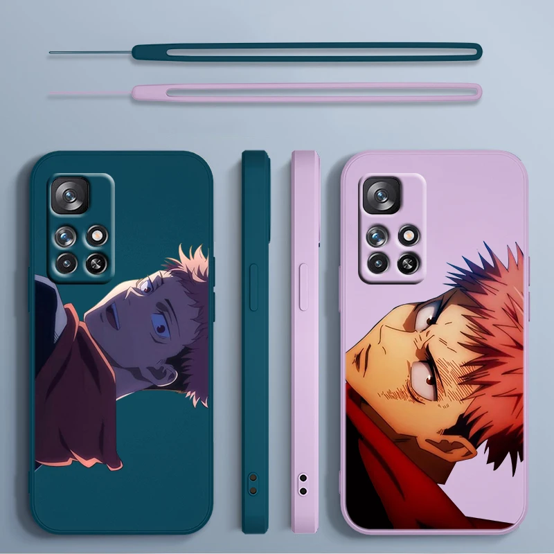 

Knotweed Yuhito cute For Redmi K50 K40 K30 K20 10C X 9C T AT A 8A 7A Gaming Pro Plus Liquid Rope Silicone Phone Case