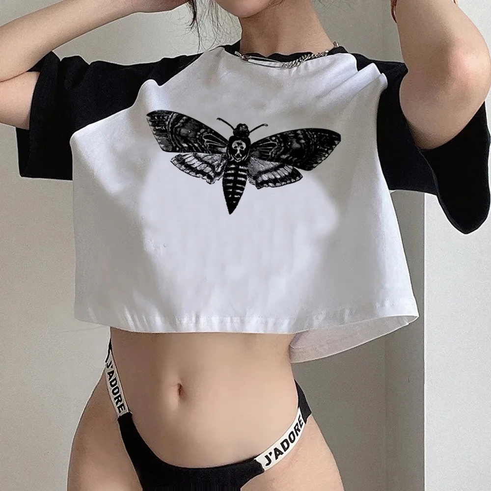 

Butterfly 90s aesthetic 90s fairy grunge goth crop top girl graphic trashy 2000s fairy grunge t-shirts