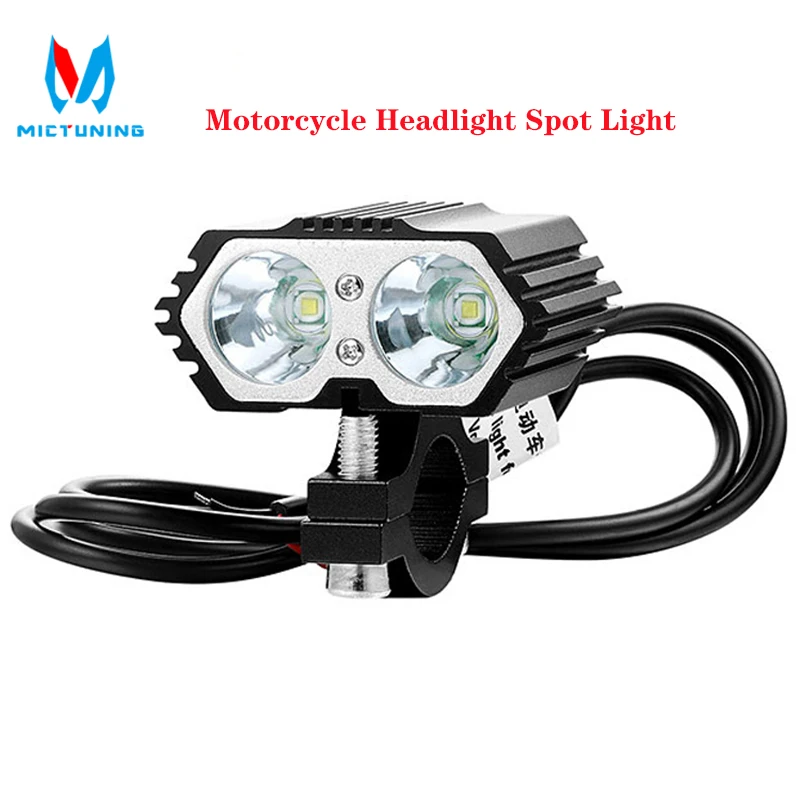 

MICTUNING 12 в 30 вт фары для мотоцикла, точечные светодиодсветодиодный фары для велосипеда, противотуманные фары «Орлиный глаз», дополнительные ...