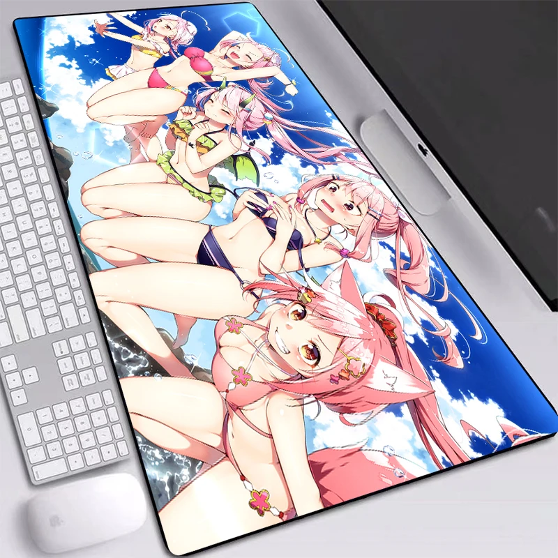 

Sexy Girl Cartoon Picture Mouse Mat L/XL/XXL Anime Desk Mat Game Accessories with Locking Edge Accurate-control Desktop Game Pad