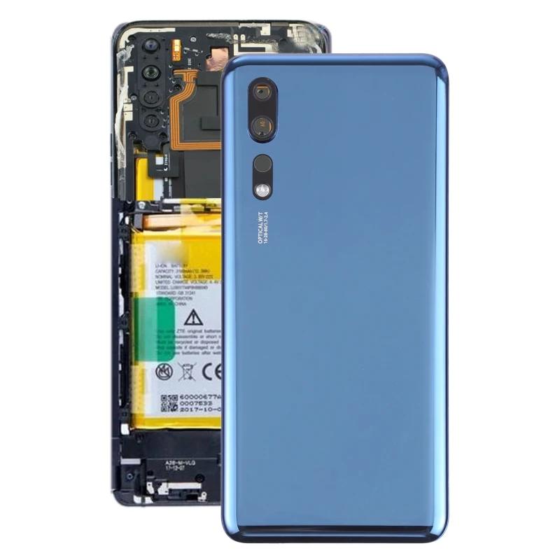

For ZTE Axon 10 Pro(Blue) Glass Battery Back Cover