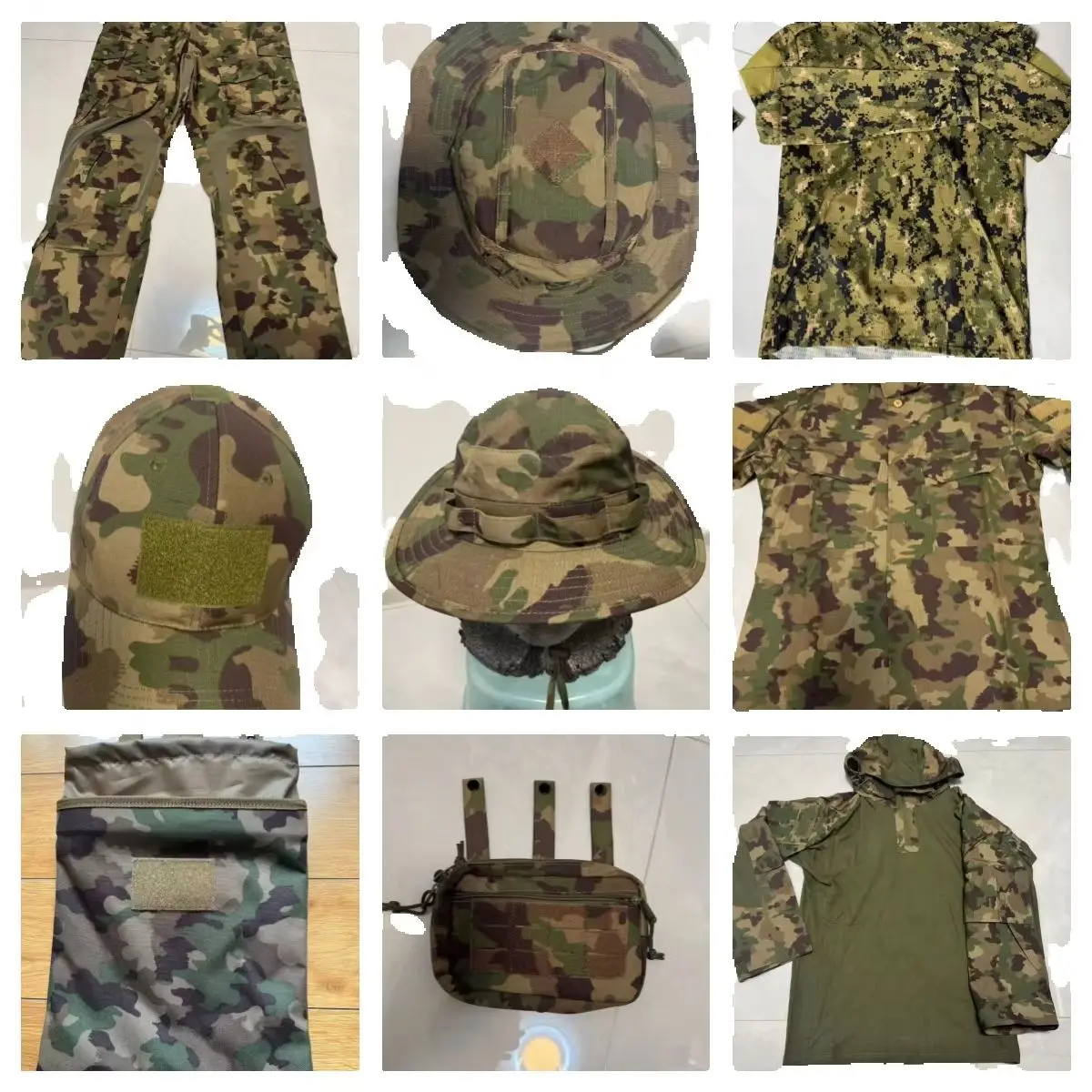 Фото Индивидуальная тактическая экипировка TAZ16 Swiss Camouflage Fishmen: чехол для шлема/брюки G3/подсумок для магазинов/шарф/футболка №1