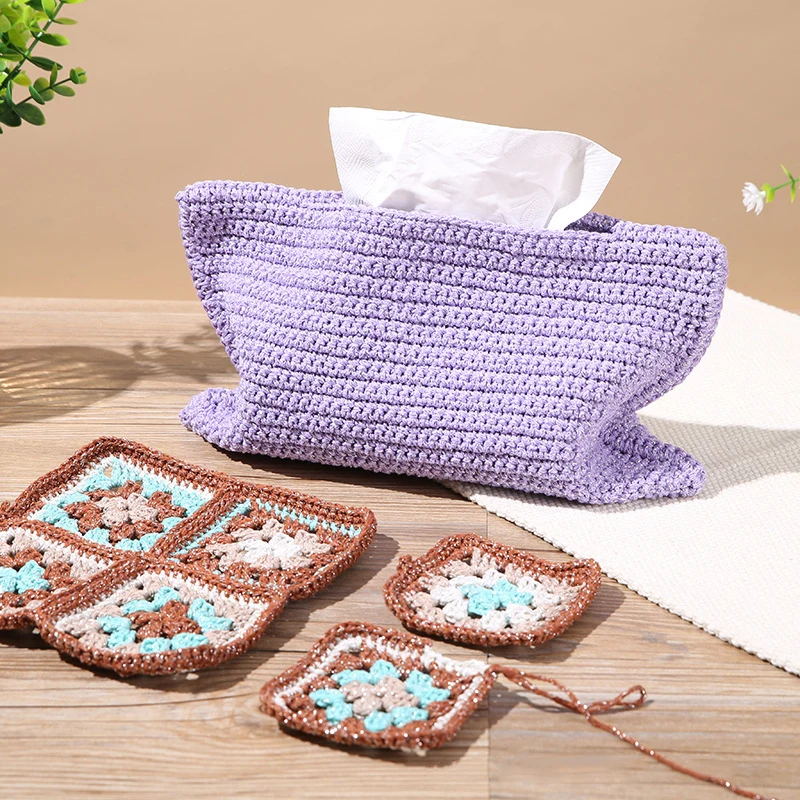 Хлопковая Акриловая Чесаная Пряжа Ручное Вязание Высокая Прочность Серебряная