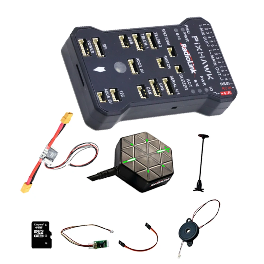 Контроллер полета Radiolink Pixhawk PIX APM звуковой сигнал M8N SE100 GPS с держателем GPS для дрона квадрокоптера мультикоптера Контроллер полета Radiolink Pixhawk PIX APM звуковой сигнал M8N SE100 GPS с держателем GPS для дрона квадрокоптера мультикоптера