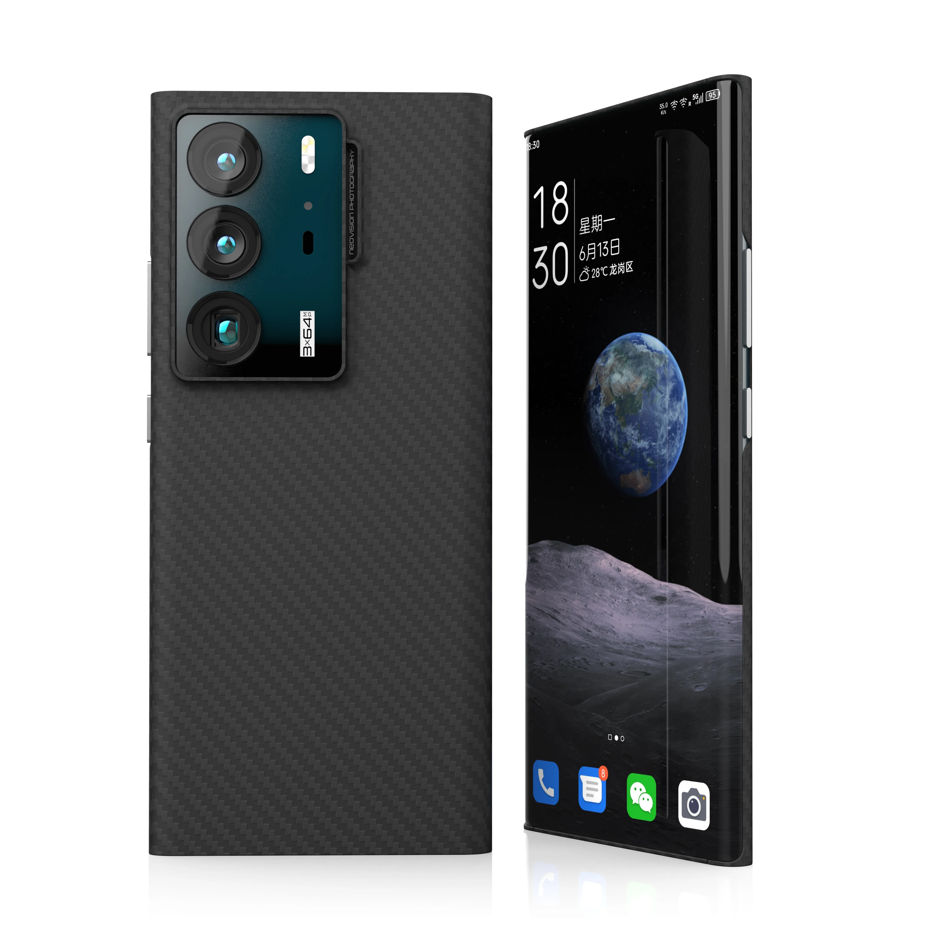 Najtaniej Prawdziwa Czysta Obudowa Z Włókna Węglowego Do ZTE Axon 40 Ultra Oryginalna Oficjalna Konstrukcja Włókno Aramidowe Do Obudowy ZTE Axon 40 Pro Ultra 5G