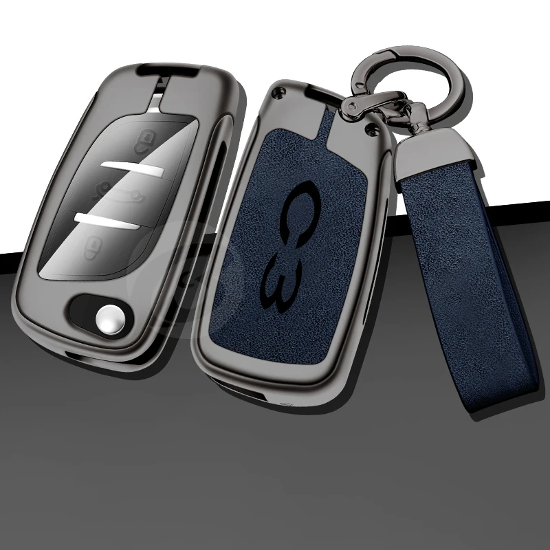 

Hot Style Car Key Case Cover for Citroen C3 XR Custom Logo Protective Key Shell with Keychain Keyless Interior Accessories