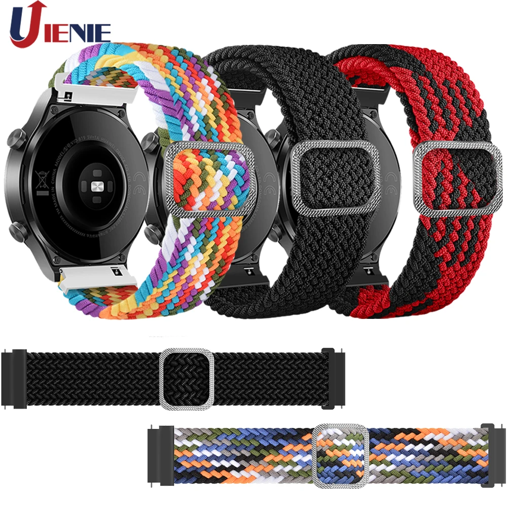 

Ремешок нейлоновый для Samsung Galaxy Watch 5 4 40/44 мм, эластичный плетеный браслет для наручных часов, 45 мм, 42/46 мм