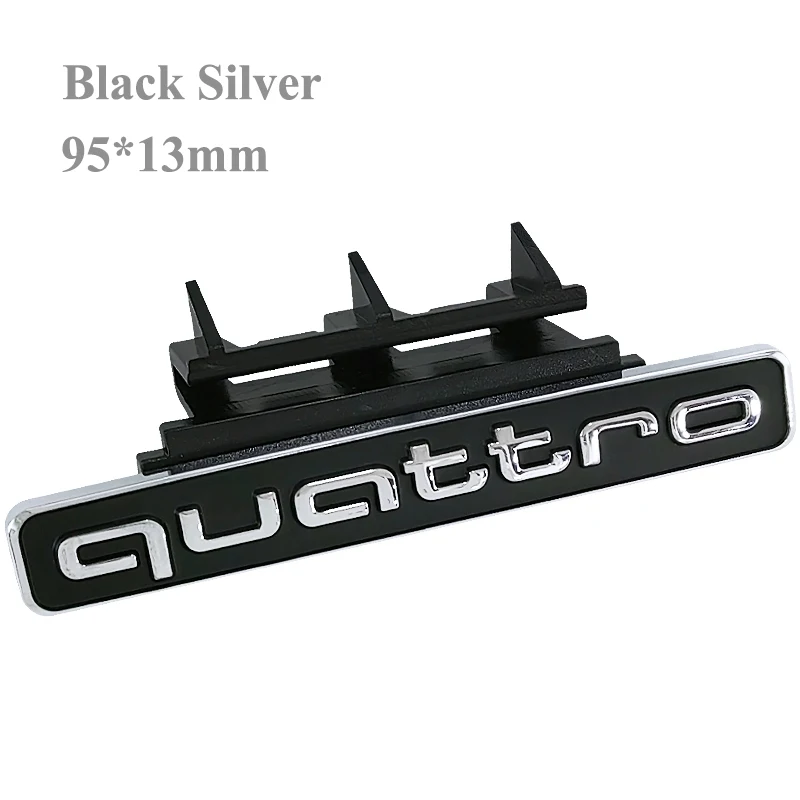 

3d ABS хромированный черный логотип Quattro эмблема автомобиля передняя решетка значок для Audi Q5 аксессуары