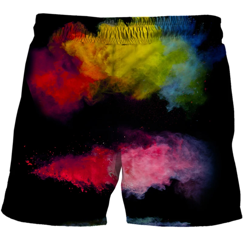 Casual Short Pants Speckled tie dye pattern 3D Print Men's Casual Streetwear Board Shorts Fashion Sportswear Beach Shorts Male