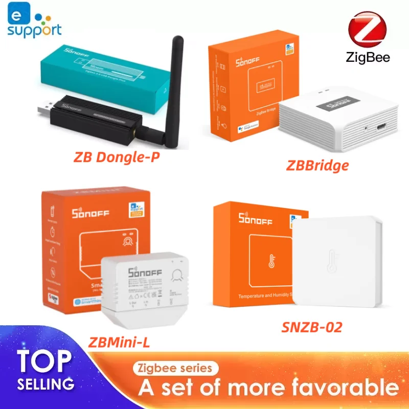 

SONOFF Zigbee Bridge/Wireless Switch/Temperature And Humidity Sensor/Motion Sensor/Door Sensor Support Ewelink Alexa Google Home