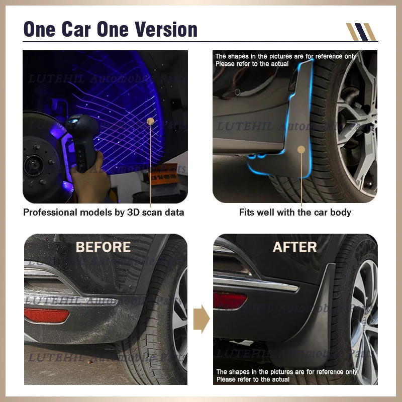 Передние и задние формованные Автомобильные Брызговики для Mitsubishi Outlander 2013 2014