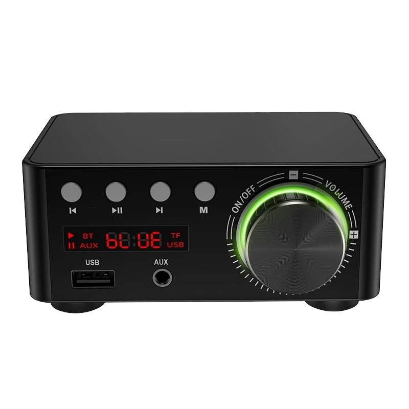 

50WX2 Bluetooth 5.0 Power Amplifier Board TPA3116 Receiver Stereo Home Car Audio Amp USB U-Disk TF Music Card Player
