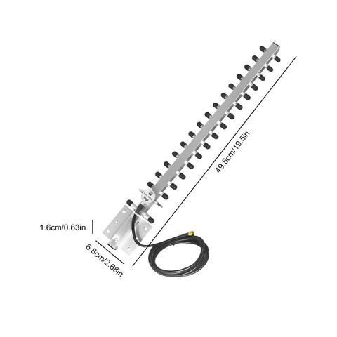 2,4 ГГц Yagi Wi-Fi антенна 25 дБи с высоким коэффициентом усиления, модемный кабель усилителя с разъемом RP-SMA для беспроводной сети