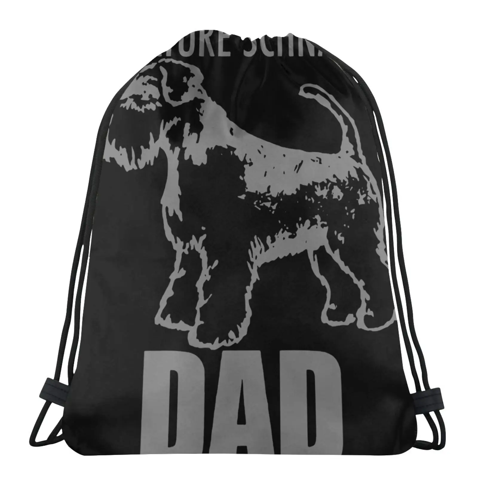

2020 Miniature Schnauzer Dad Dog Bag Lace Backpack Bag Ropes Shoe Bag For Children Backpack Sack Rope Bag Fabric Bag Bag Ropes