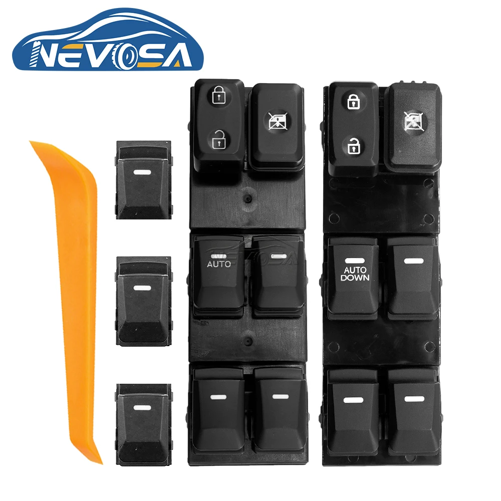 Фото Nevosa 93570 - 3W450 93570 - 3W000 93570 - 3W000 93575 - 1H000 Kia Sport Переключатель переднего левого окна задняя главная кнопка 2011 2012 2013 2014 2015 №1