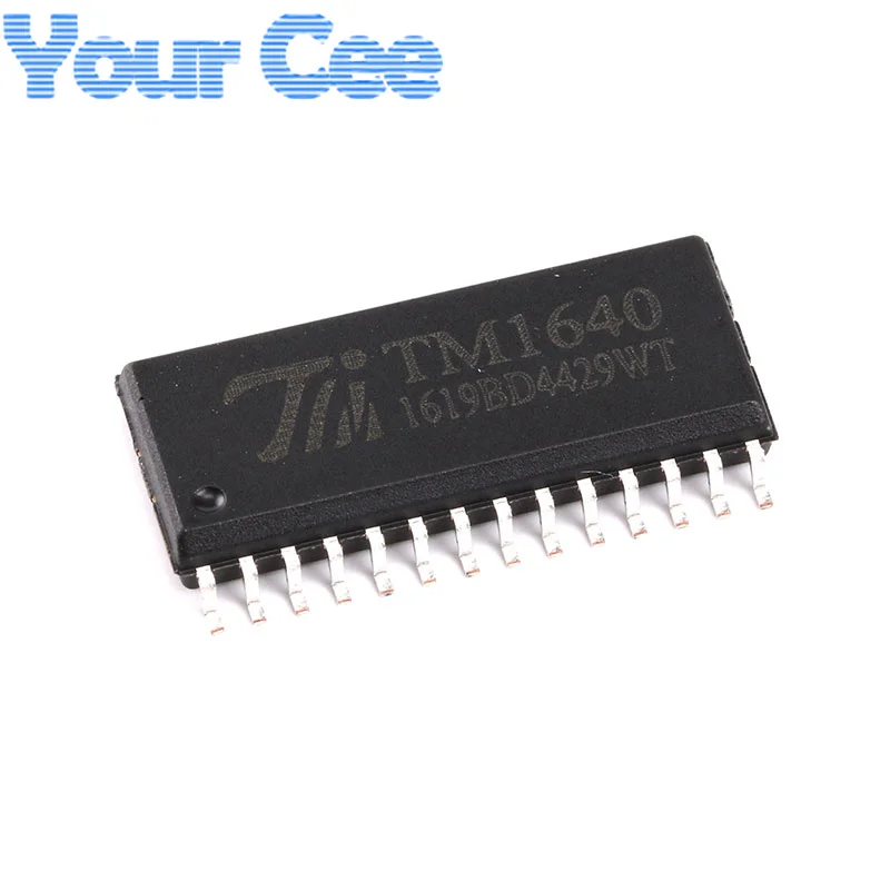 5 шт. TM1640 светодиодный цифровой трубчатый дисплей IC 8 сегментов × 16 бит SOP-28