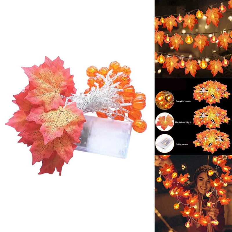 

Halloween Decorations Thanksgiving Decor Pumpkin Decoration Halloween Lights, Lighted Garland Battery Garland