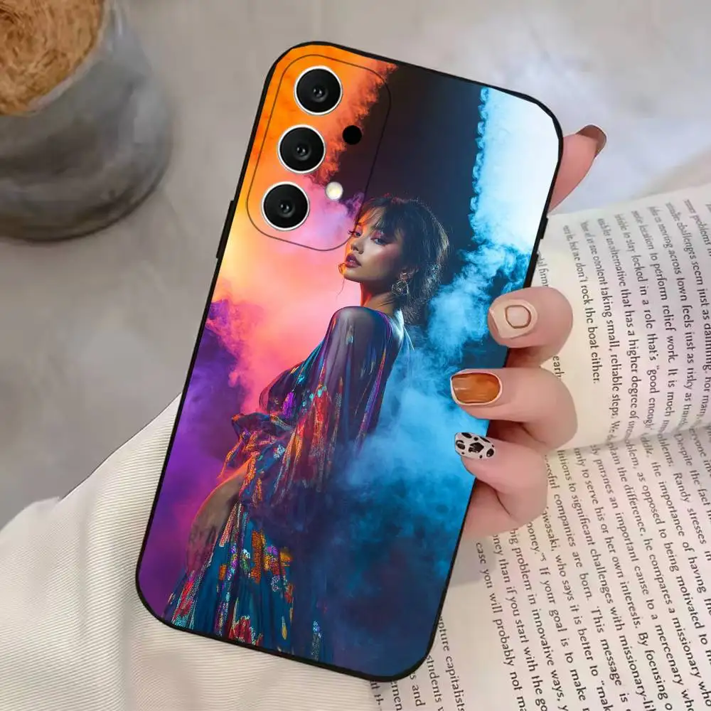 Чехол для телефона с портретом сексуальной женщины для Samsung S25, 24, 21, 22, 23, 30, Ultra, 20, Plus, Fe, Lite, Note, черный (art.: 3920dbca73bc2) - 3920dbca73bc2