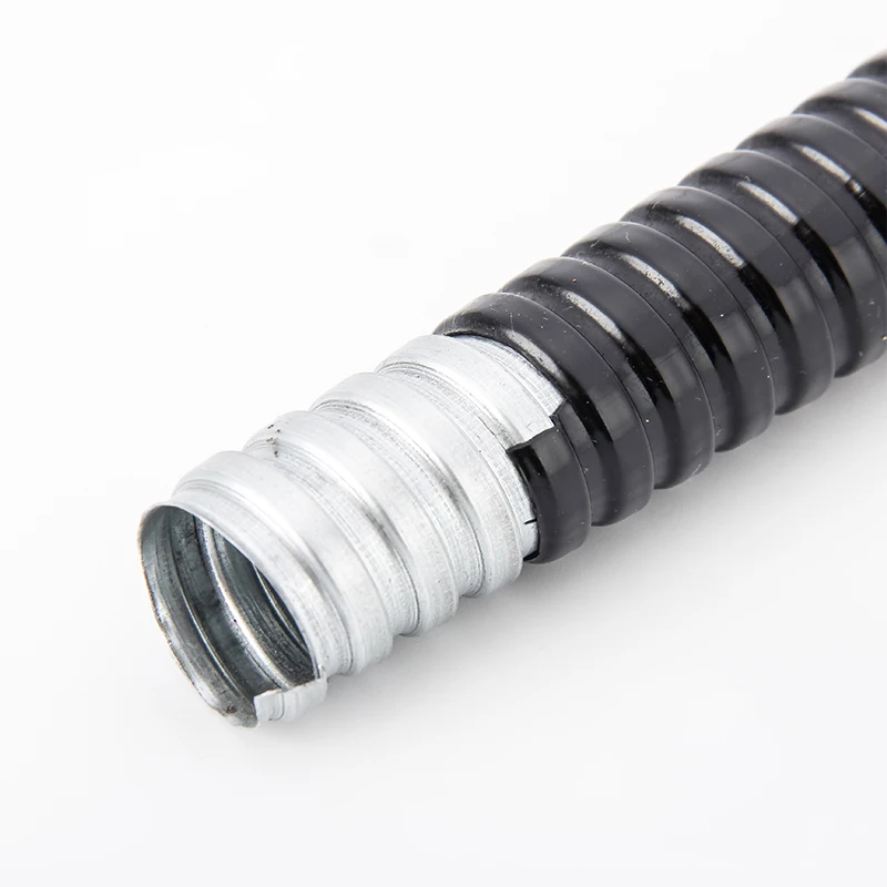 

1 метр, двойная пряжка, Горячеоцинкованный металлический шланг с пластиковым покрытием, огнестойкая Водонепроницаемая гофрированная труба