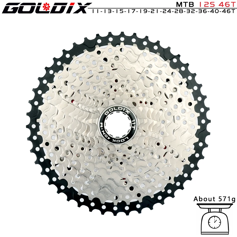 GOLDIX MTB Cassette K7 8/9/10/11/12 Speed 36/40/42/46/50/52T ZTTO SUNSHINE Bicycle Freewheel Bicycle Sprocket for Shimano/SRAM