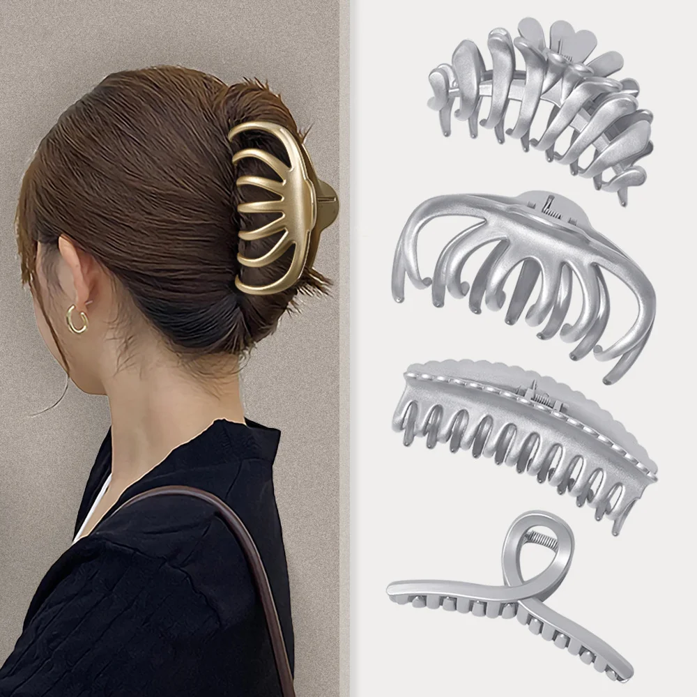 

Big Hair Claw Barrette for Women Hair Clips Acrylic Hairpins Imitation Metal Large Size Clamps Crab Hair Accessories Headwear
