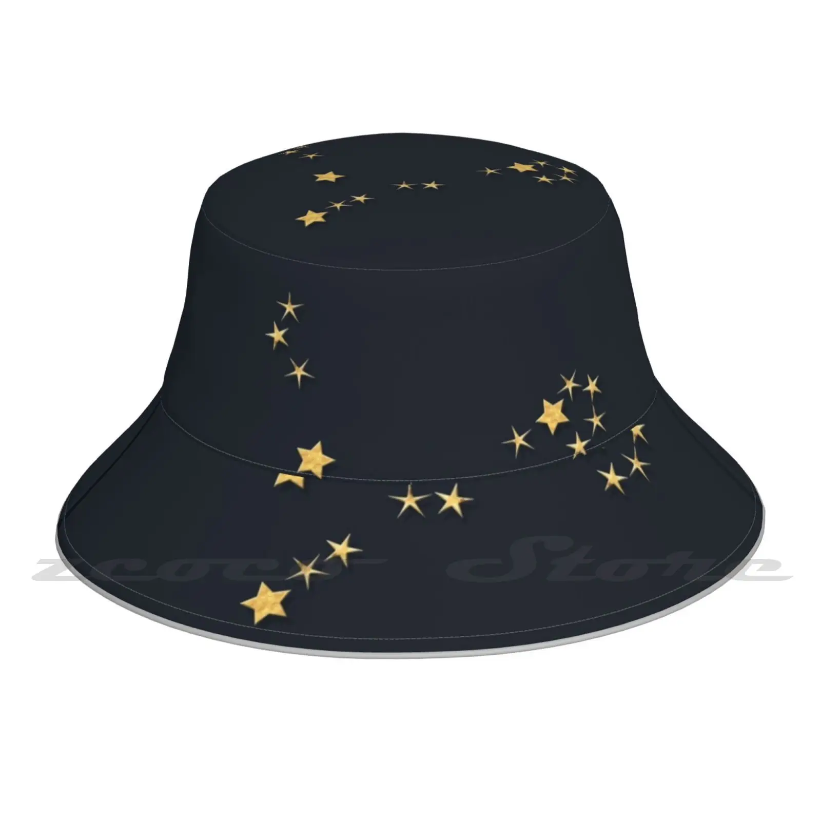 

Кепка с золотыми звездами, "сделай сам", складной солнцезащитный козырек, модная Рыбацкая шляпа, Pisces, Знак зодиака, знак солнца, небесный ночное небо