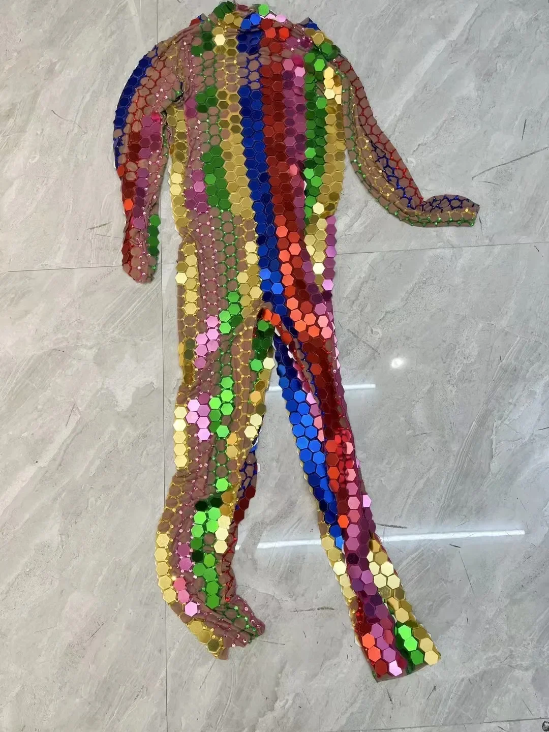 Пятицветная модель для фотосъемки сетка Elastic_enses водные бриллианты утягивающие