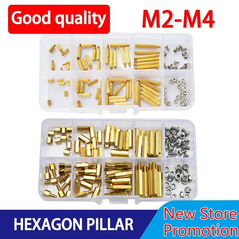 

M2 M2.5 M3 M4 Brass Male Female Hex Standoff Thread Mount PCB Motherboard Spacer Hexagon Long Bolt Screw Nut Set Assortment Kit