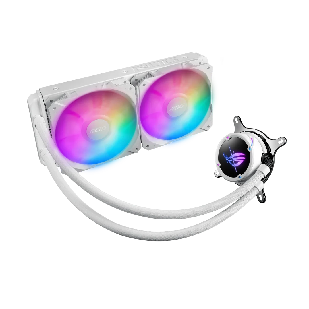 

AS US ROG STRIX LC II 240 ARGB White Edition 2Fans Integrated Water Cooled Radiator CPU Cooling Fan