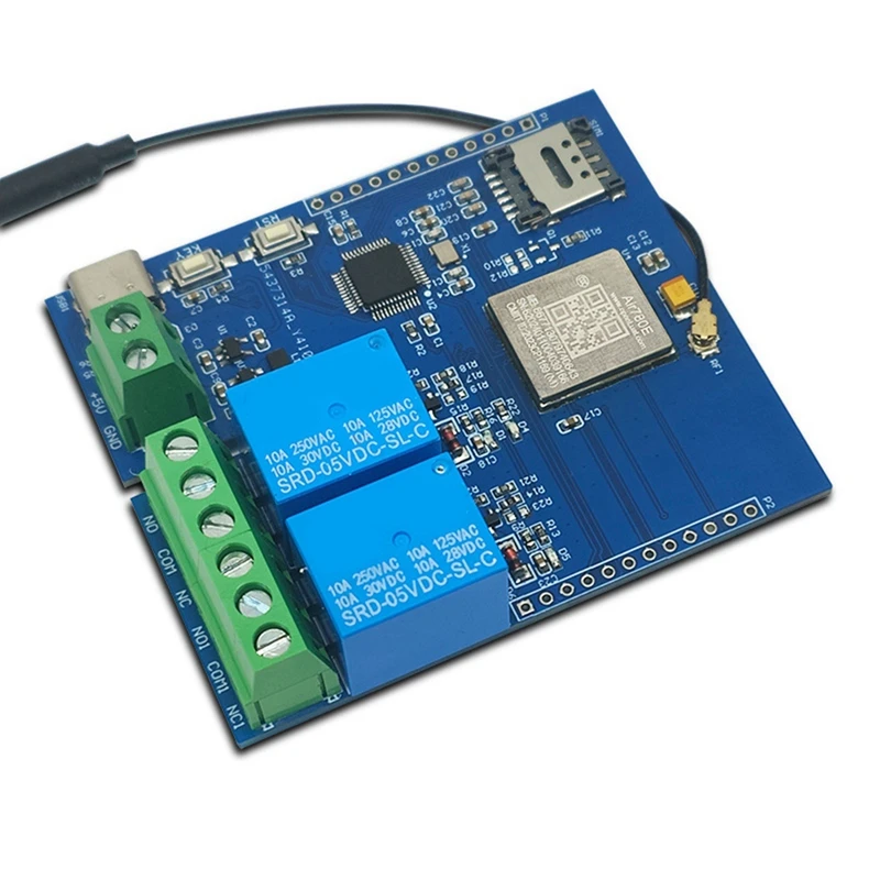 Фото DC 5V STM32 4G Networked Dual-Way Relay Relay Development Board Onboard AIR780E Module I/O Port STM32 Development Board №2