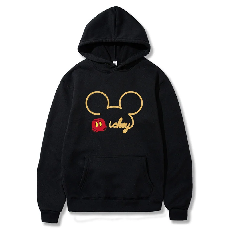 

2022 New Disney Mickey Mouse Hoodie Fashion Men Women Casual Sweatshirts Cool Pullover Tops Unisex Clothes Oversized Hoodie