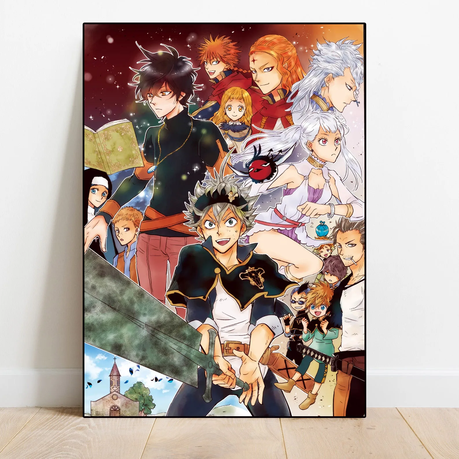 Постер с черным клевером Yami Asta эстетичная аниме-фигурка украшение для