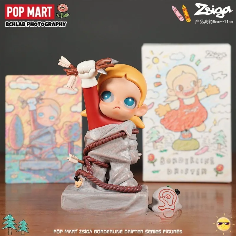 Фото Оригинальная коллекционная фигурка POP MART Zsiga Borderline Drifter Series в слепой коробке, милые игрушки, подарок-сюрприз №4