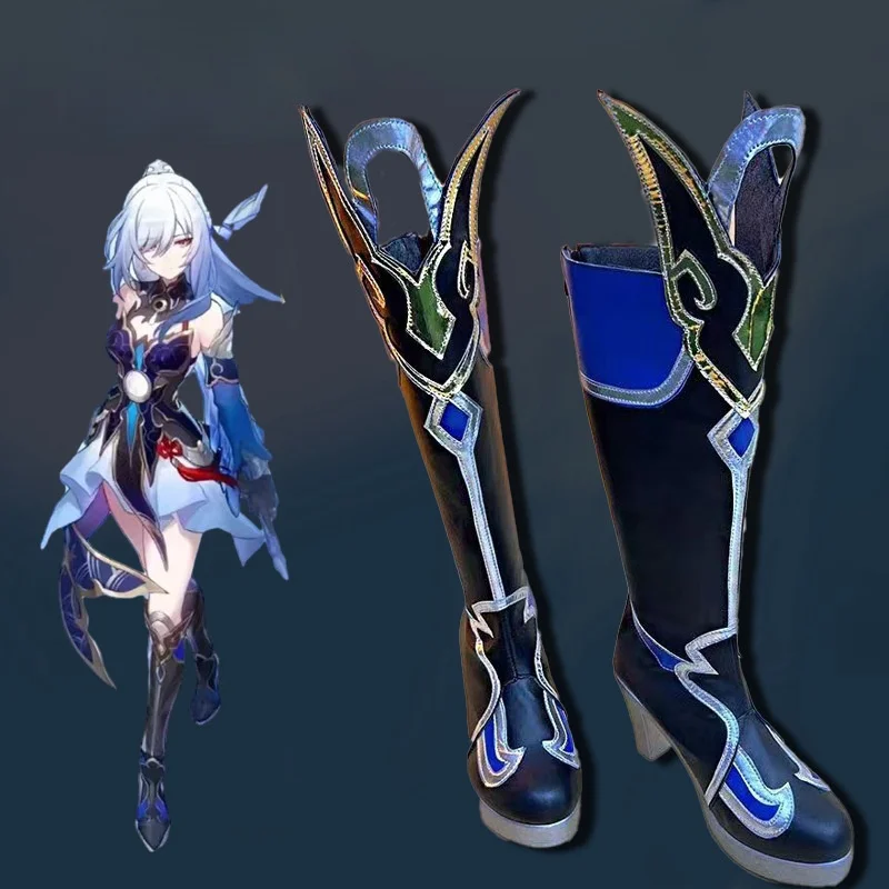 JingLiu Honkai Star Rail Косплей Jing Liu Обувь Игра Аниме Хэллоуин Рождественские сапоги