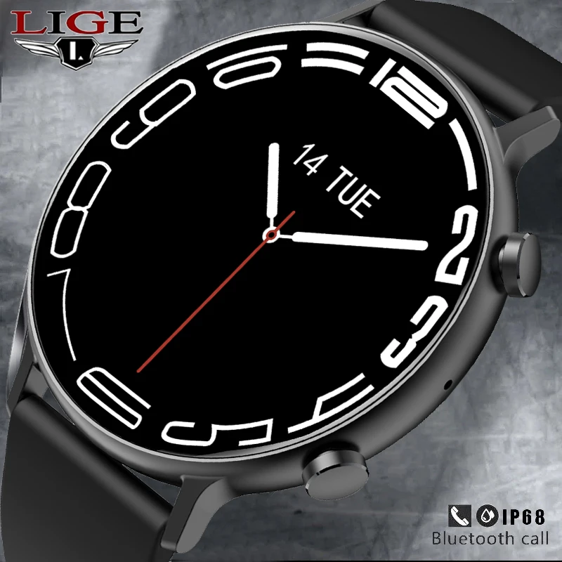 

Смарт-часы LIGE для мужчин и женщин, с Bluetooth, пульсометром и тонометром